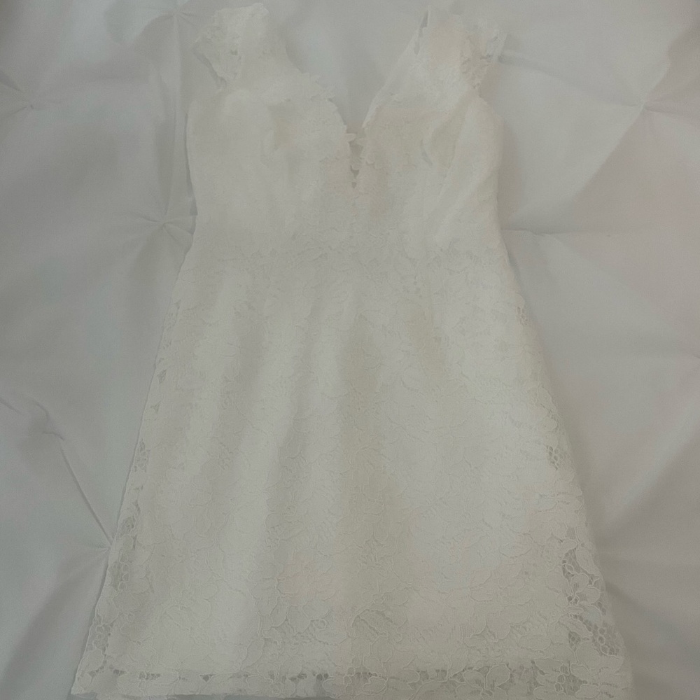 Lulus Back in Time White Lace Bodycon Mini Dress XS - Picture 2 of 7